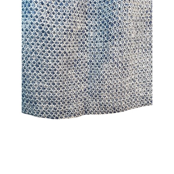 2/$30 Sleeveless Tweed Dress Size 12 By Slate & Willow In Navy Blue/White - Picture 9 of 11